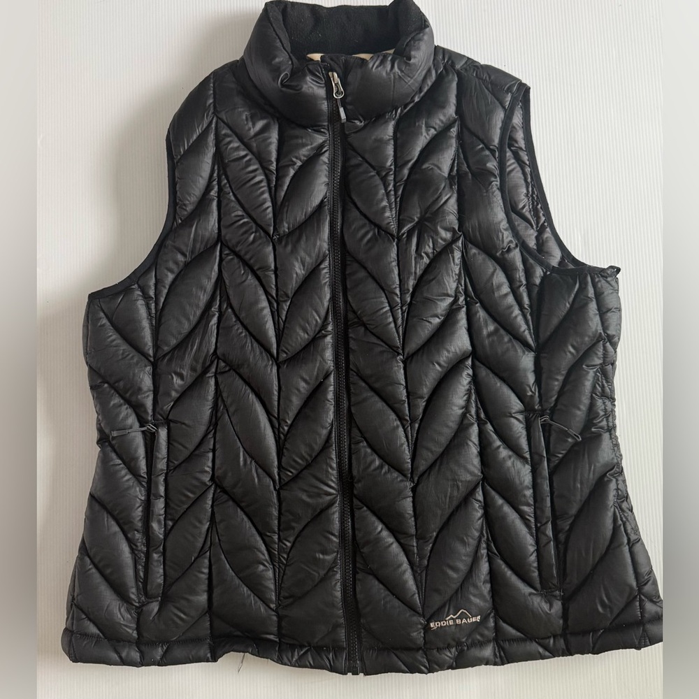 Eddie Bauer Men's Premium Quality Goose Down Full Zip‎ Puffer Vest Size 2XL 85%